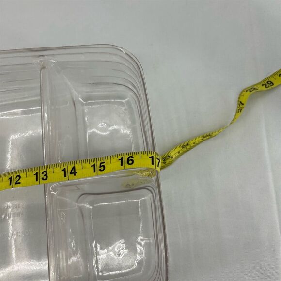 Longaberger Medium Large Basket Liner Protector 4-Compartment Clear Rectangular - Picture 9 of 11